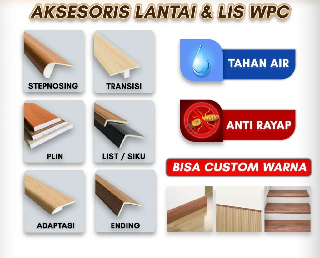 Aksesori Aluminium Lantai — Skirting & T-Moulding | United Floor